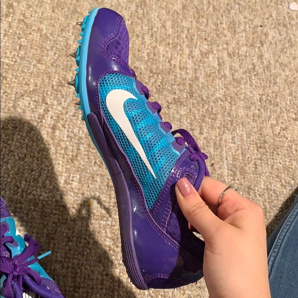 Blue and purple Nike spikes - Picture 4 of 5